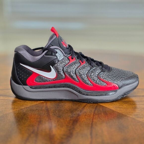 Nike KD 17 Late Night Basketball Shoes Men's 9 Black Red White Zoom FJ9487-001 - Picture 10 of 15